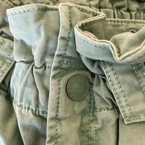 Mother The yo-yo ruffle greaser ankle in deep sea wash - Picture 7 of 14